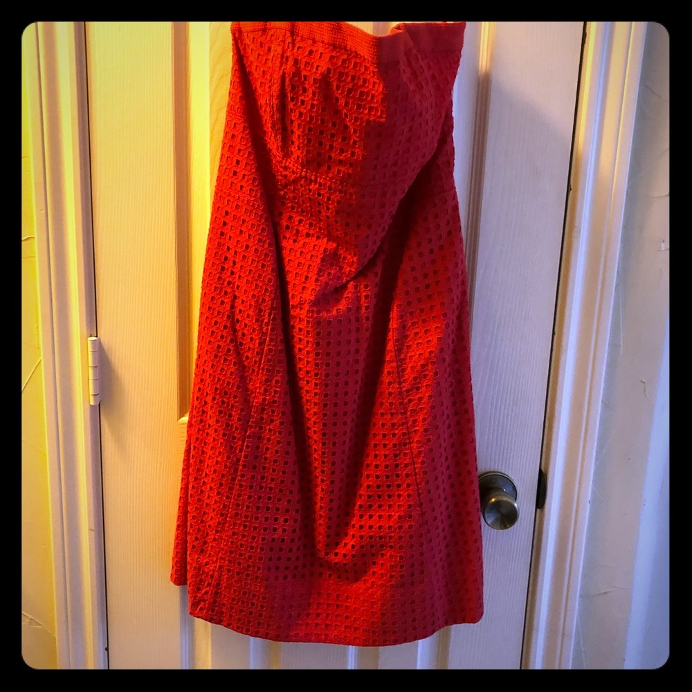 Coral WHBM strapless Dress